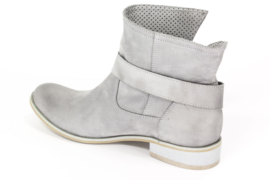 Trzewiki Ravini 907 Szary Nubuk