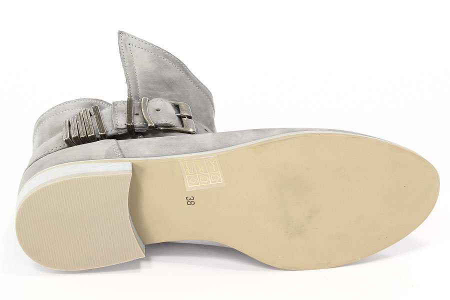 Trzewiki Ravini 907 Szary Nubuk