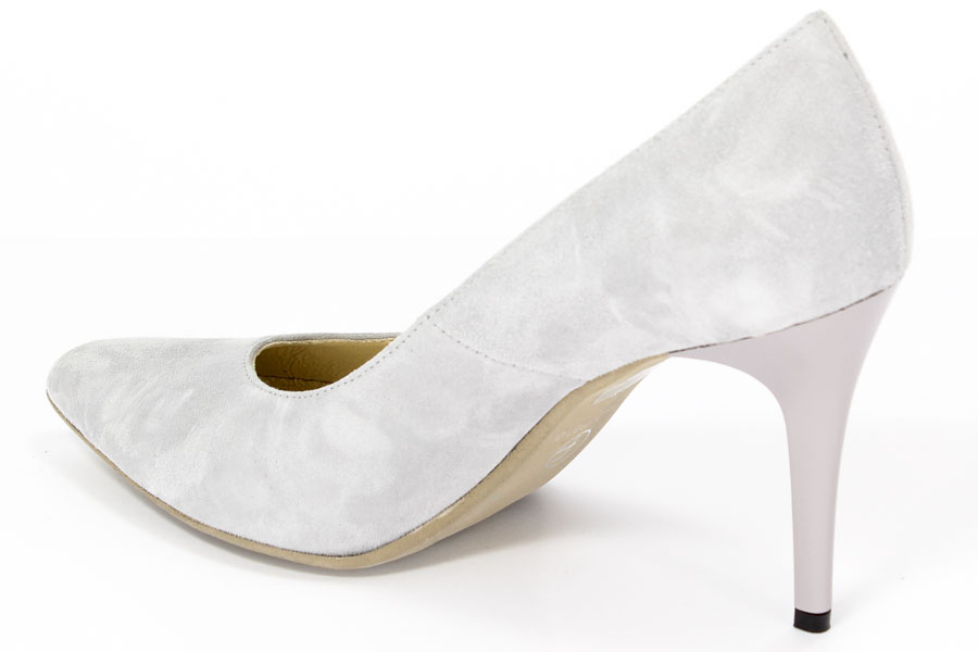 Czółenka Fabio Fabrizi 699 Popiel zamsz