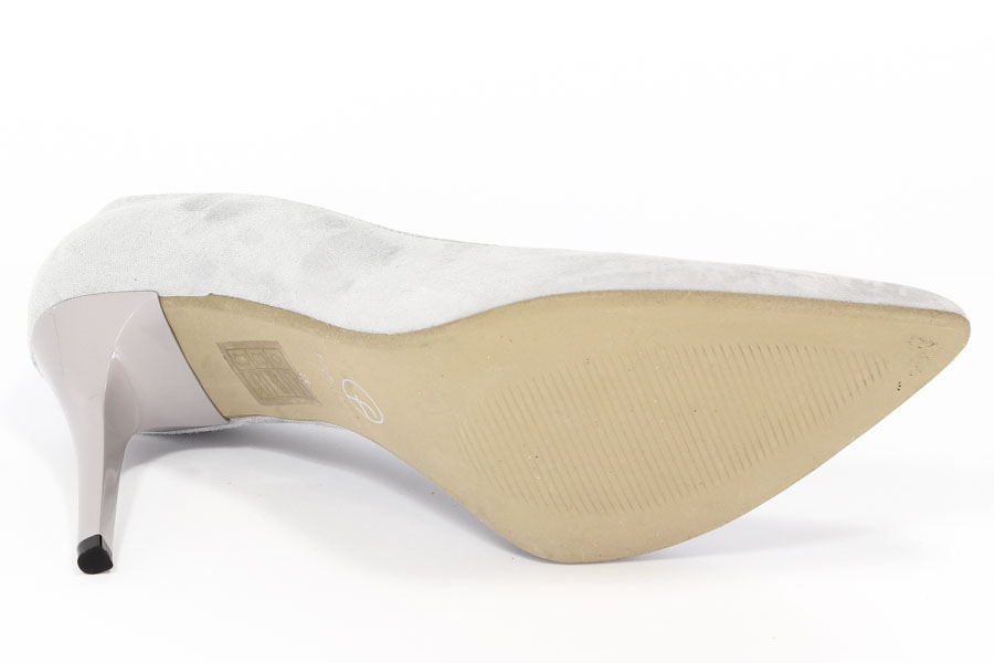 Czółenka Fabio Fabrizi 699 Popiel zamsz