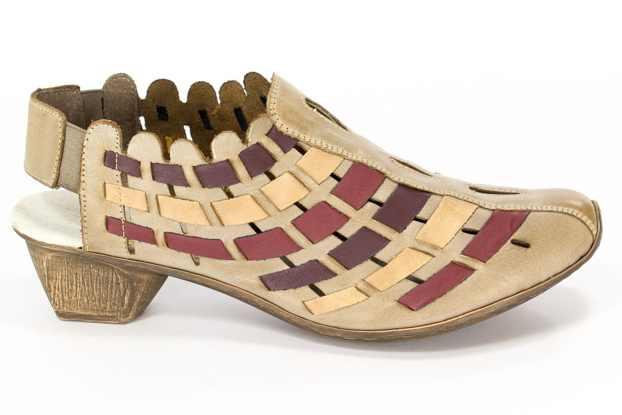 Czółenka Rieker 49781-63 Beige Comb