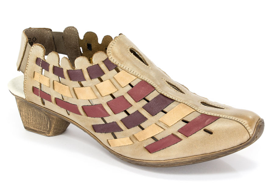 Czółenka Rieker 49781-63 Beige Comb