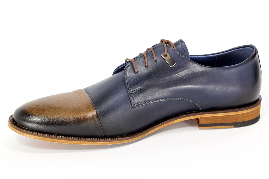 Półbuty Duo Men 602 Brąz Palony + Granat 