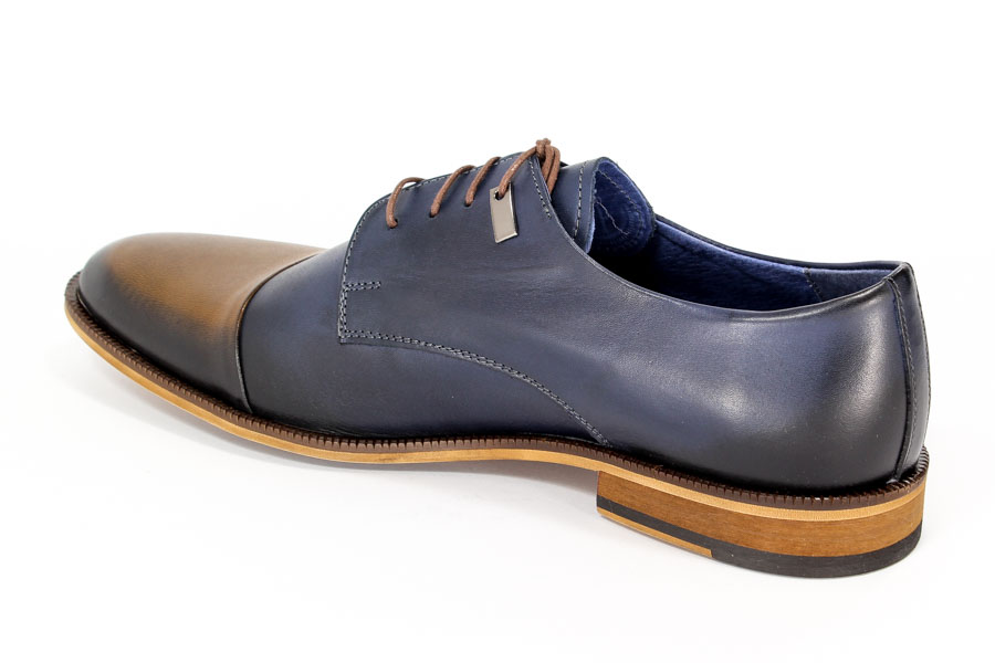 Półbuty Duo Men 602 Brąz Palony + Granat 