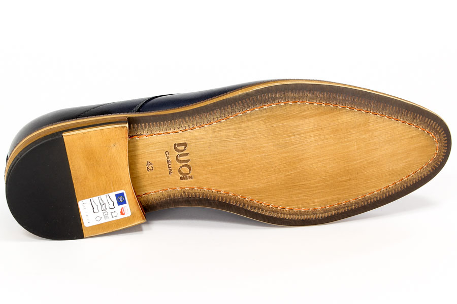 Półbuty Duo Men 602 Brąz Palony + Granat 