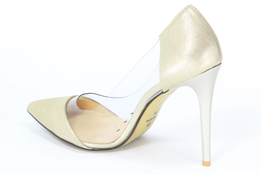 Czółenka Bizzarro  C-203 Złota Perła Folia