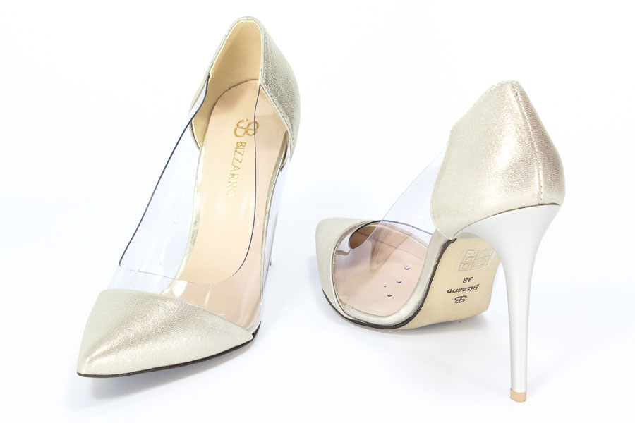 Czółenka Bizzarro  C-203 Złota Perła Folia