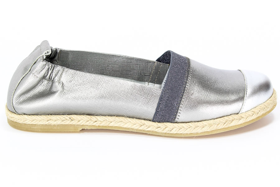 Espadryle Korda 1564/G Srebro+SR-1