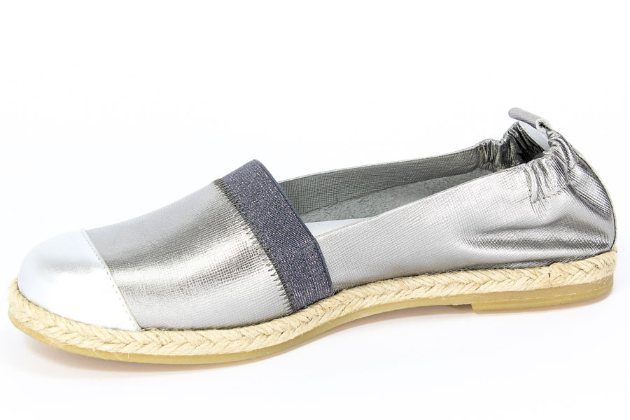 Espadryle Korda 1564/G Srebro+SR-1