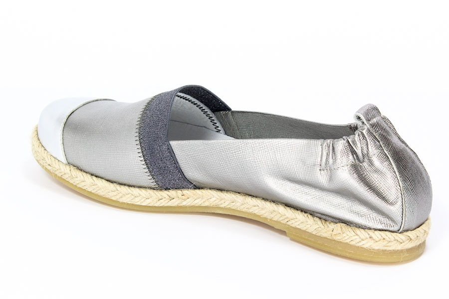 Espadryle Korda 1564/G Srebro+SR-1