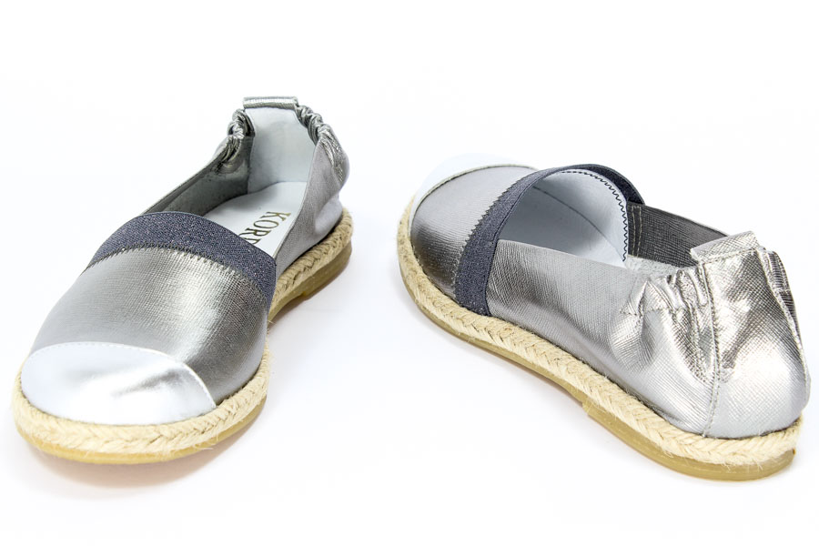 Espadryle Korda 1564/G Srebro+SR-1