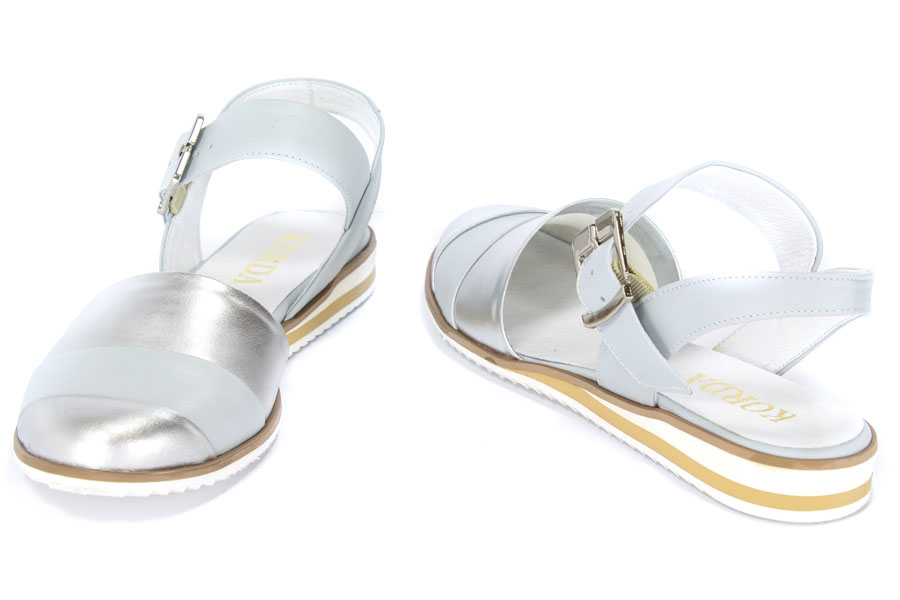 Sandały Korda 1603 Srebro+BTX+SR