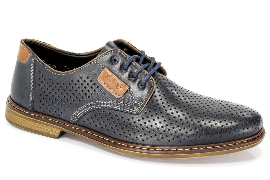 Półbuty Rieker 13406-14 Blau Blue 