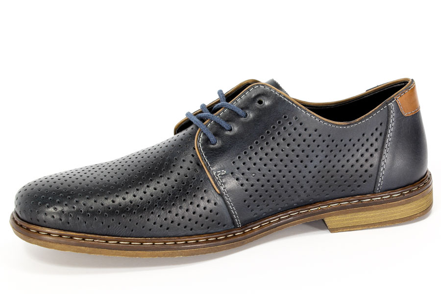 Półbuty Rieker 13406-14 Blau Blue 