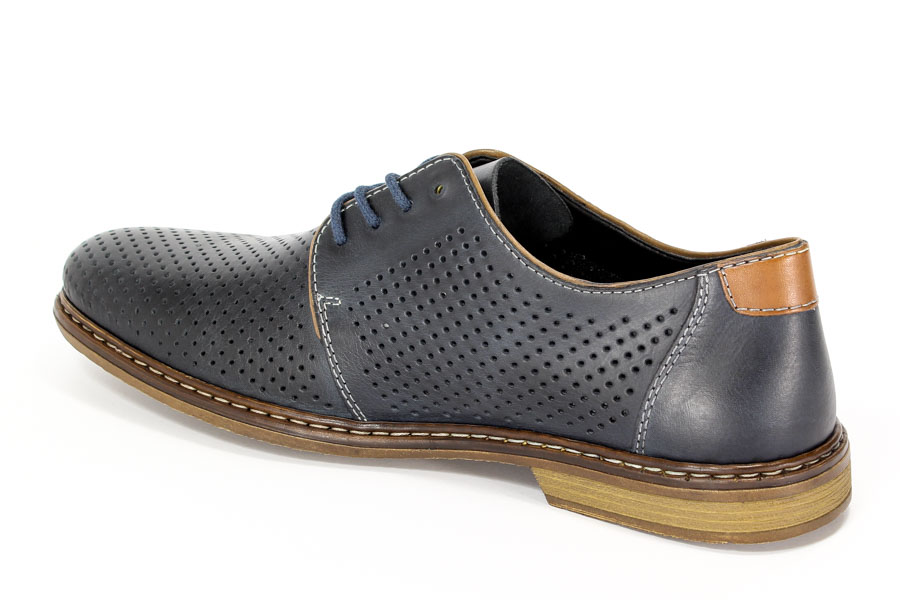 Półbuty Rieker 13406-14 Blau Blue 