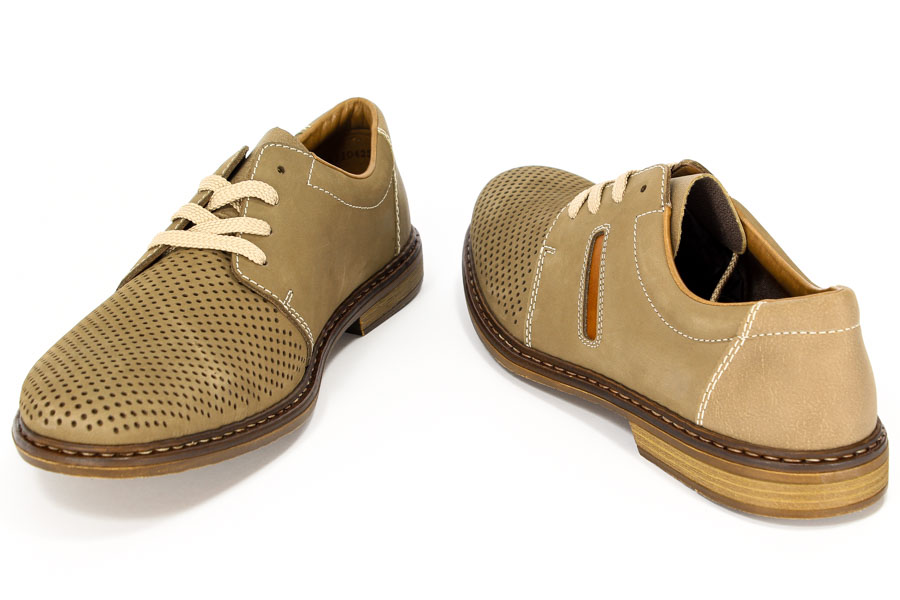 Półbuty Rieker 13408-64 Beige Beige 