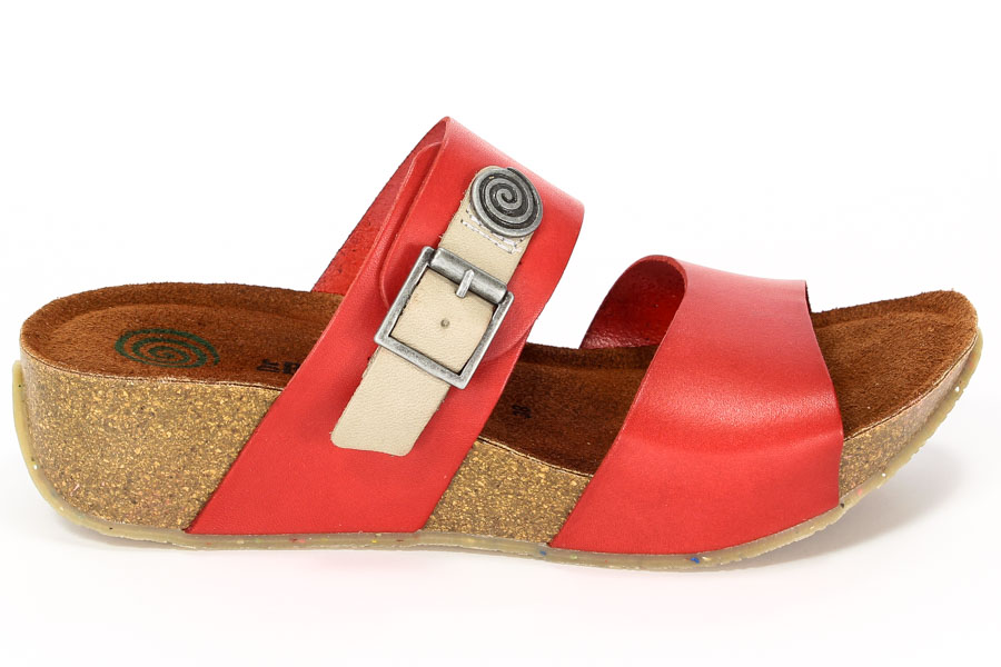 Klapki Brinkmann 700920 Rot leder