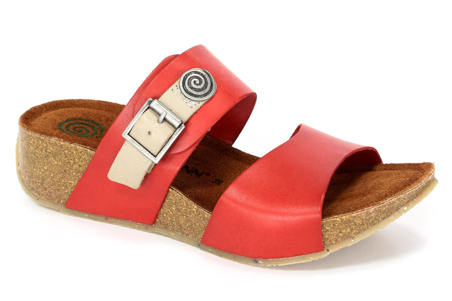 Klapki Brinkmann 700920 Rot leder