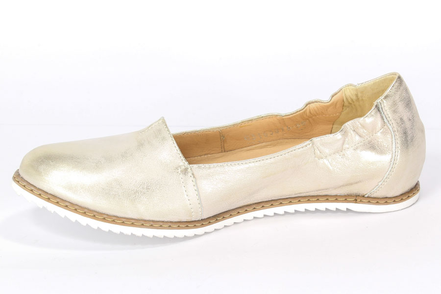 Baleriny Eksbut 25-3876-672 Złoto licowa