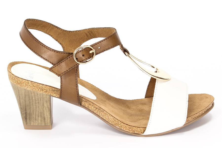 Sandały Caprice 9-28308-26 001 Cognac/OffWHT