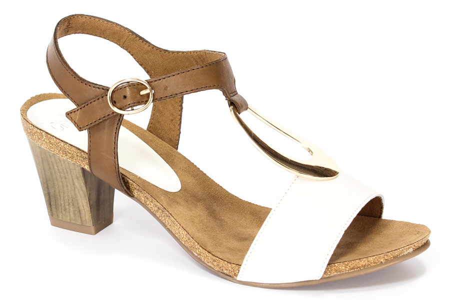Sandały Caprice 9-28308-26 001 Cognac/OffWHT