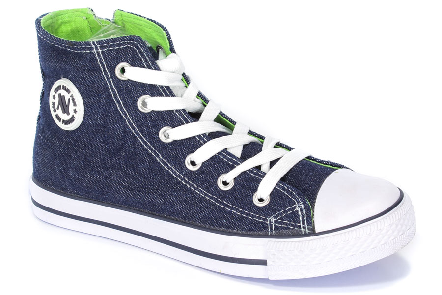 Trampki New Age 082K Jeans/Apple Green r.31-36