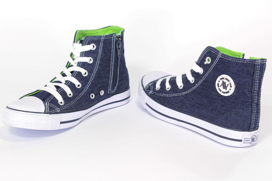 Trampki New Age 082K Jeans/Apple Green r.31-36