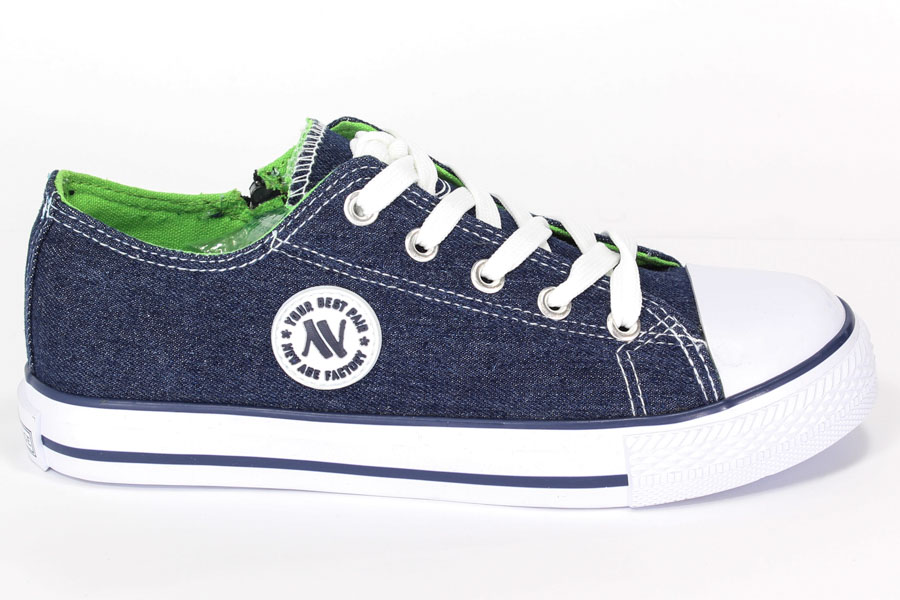 Trampki New Age 083K Jeans/Apple Green r.31-36