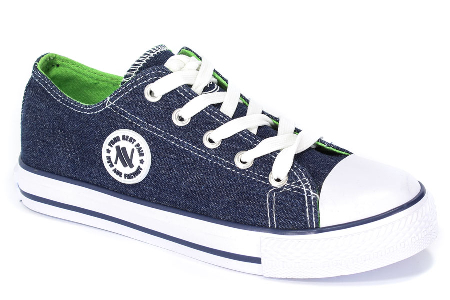 Trampki New Age 083K Jeans/Apple Green r.31-36