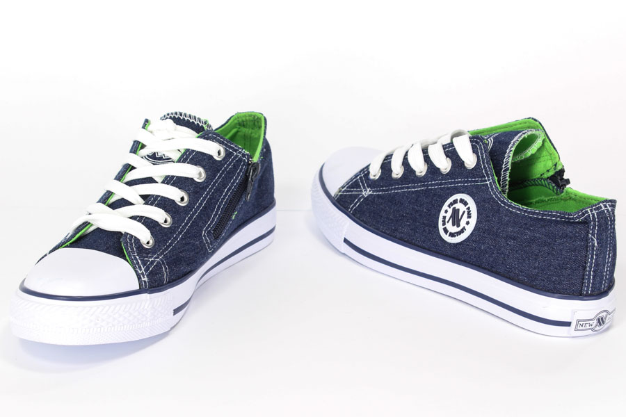 Trampki New Age 083K Jeans/Apple Green r.31-36
