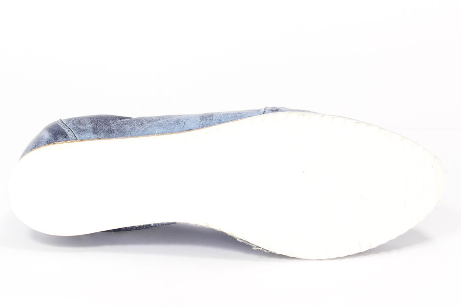 Baleriny Eksbut 25-3876-F72 Błękit biały Licowa
