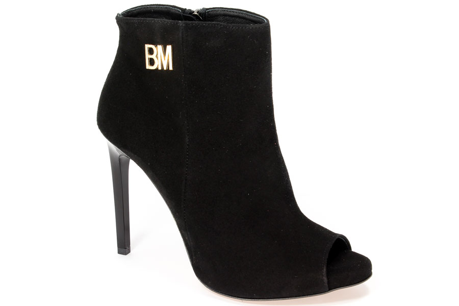 Botki Bravo Moda 1393 Czarny zamsz