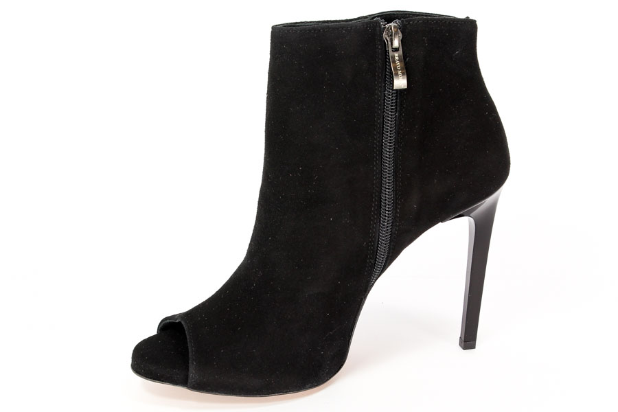 Botki Bravo Moda 1393 Czarny zamsz