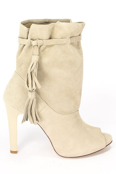 Botki Bravo Moda 1434 Beż zamsz