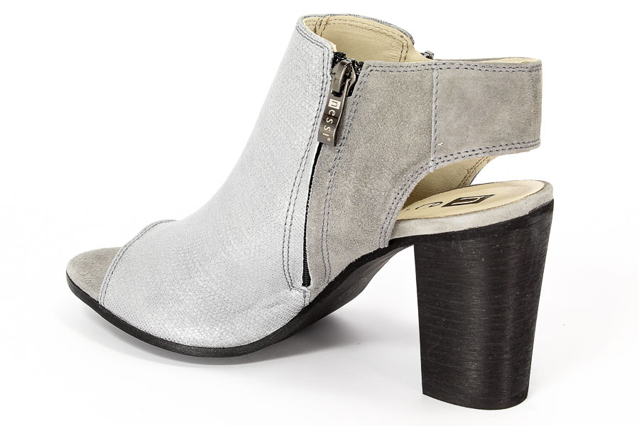 Botki Nessi 65205 Lizard silver