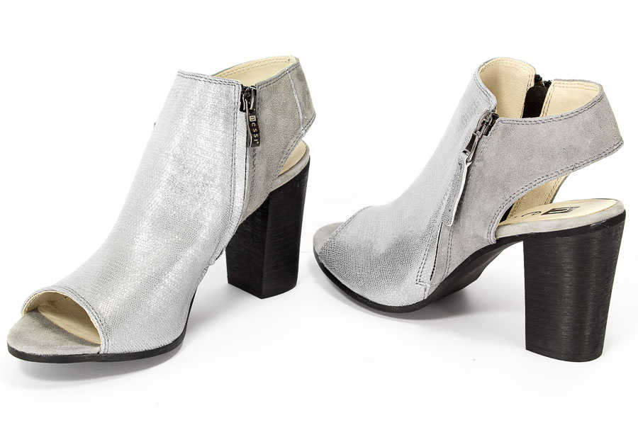 Botki Nessi 65205 Lizard silver