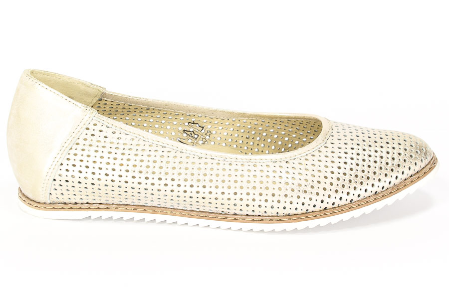 Baleriny Eksbut 26-4106-F98/672 Złoty Licowa