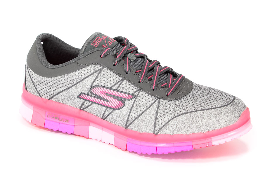 Półbuty Skechers 14011/GYHP FLEX Grav/Hot pink