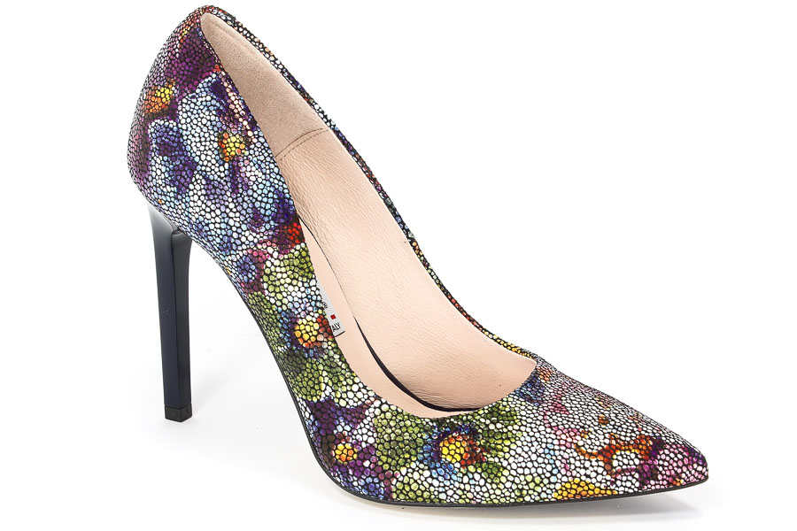 Czółenka Bravo Moda 1254/02 Kwiaty