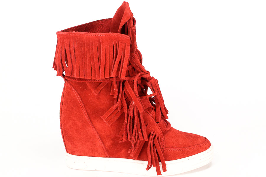 Sneakersy Exclusive Roberto 506 Czerwony welur