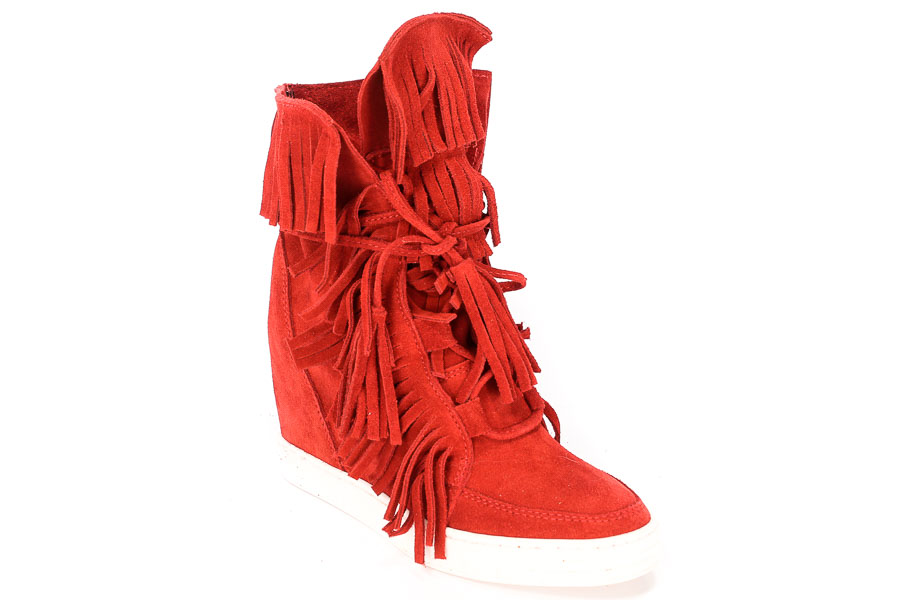 Sneakersy Exclusive Roberto 506 Czerwony welur