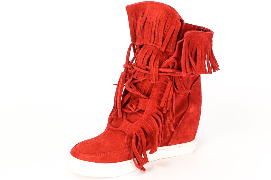 Sneakersy Exclusive Roberto 506 Czerwony welur