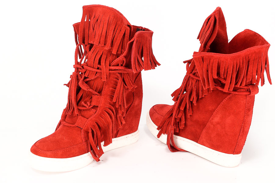 Sneakersy Exclusive Roberto 506 Czerwony welur