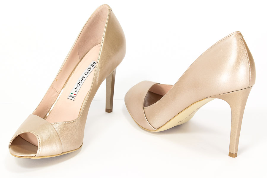 Czółenka Bravo Moda 1397 Taupe perła 