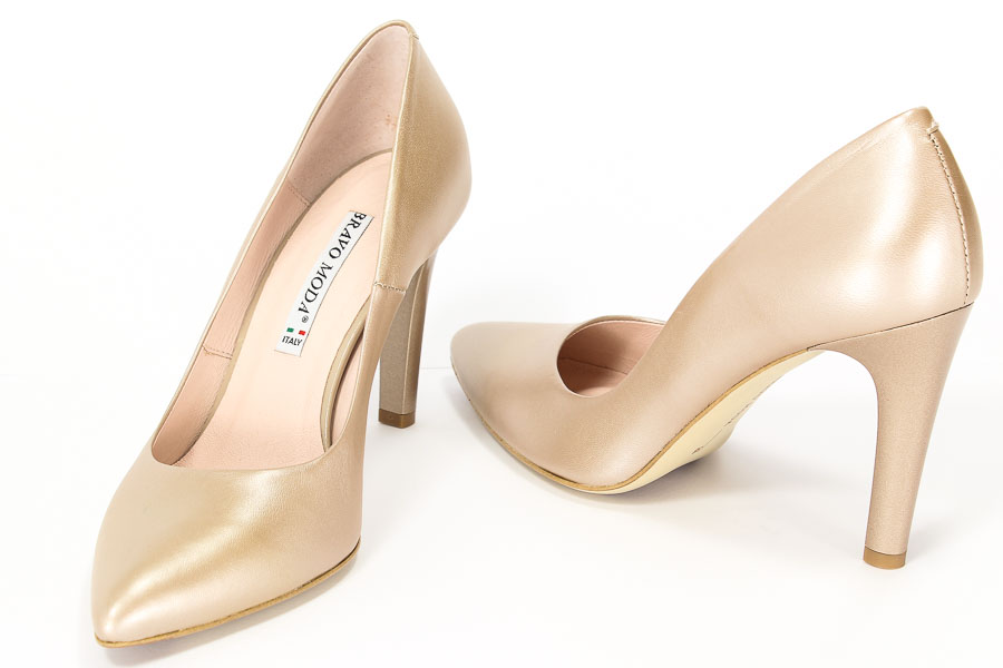 Bravo Moda Czółenka 1365 Taupe perła
