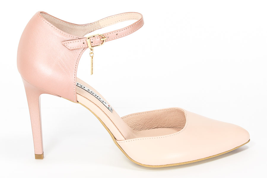 Czółenka Bravo Moda 1424 Rose+miedz perła