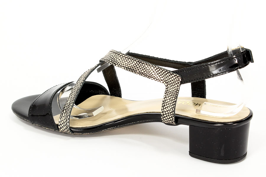 Sandały Euro Moda 70752/1 Czarny/złoty