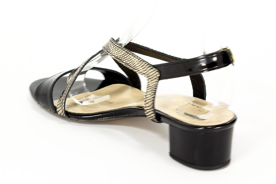 Sandały Euro Moda 70752/1 Czarny/złoty