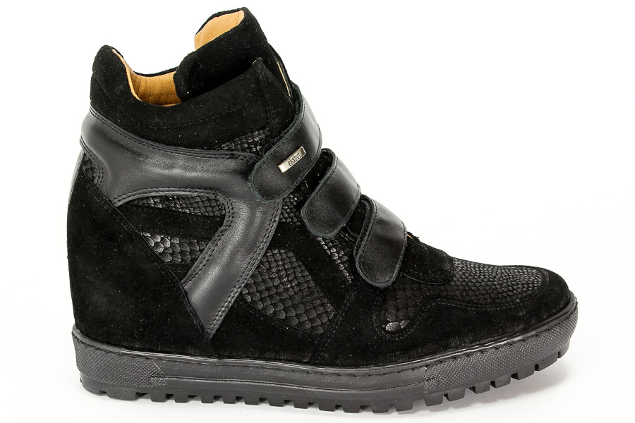 Sneakersy Eksbut 76-4055-549 Czarny Wel.