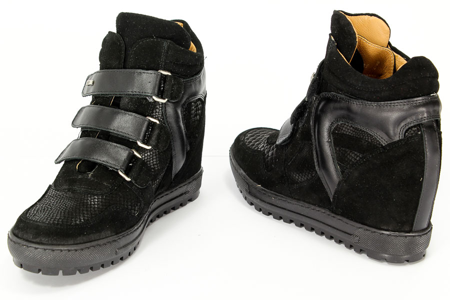 Sneakersy Eksbut 76-4055-549 Czarny Wel.